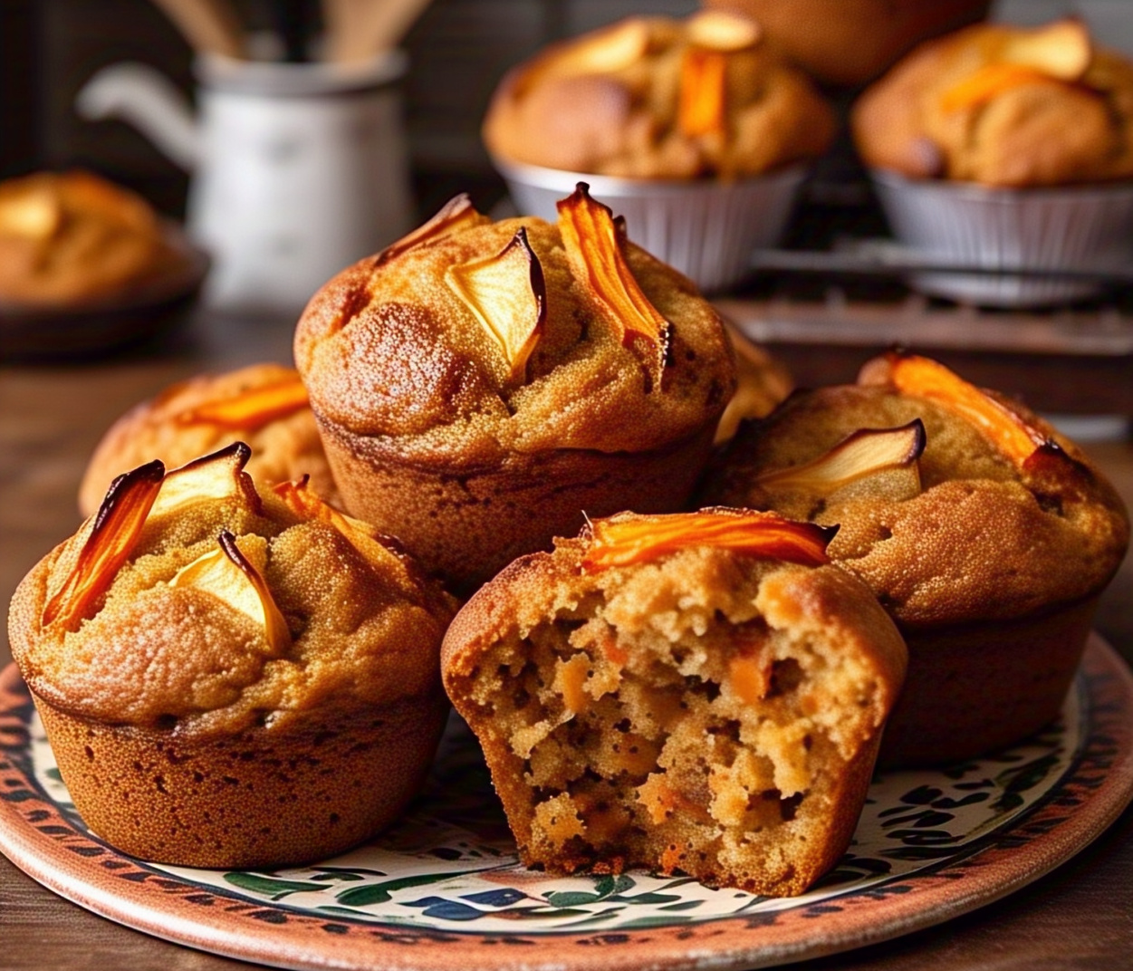 Muffins aux carottes et aux pommes 