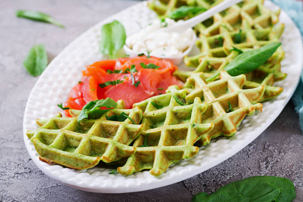 Gaufres aux épinards et fromage 